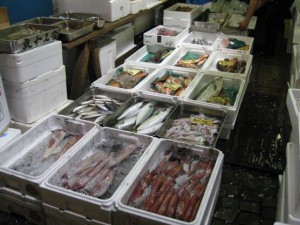 Tsukiji fiskemarked i Tokyo