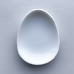 Hvid oval spisepindeholder