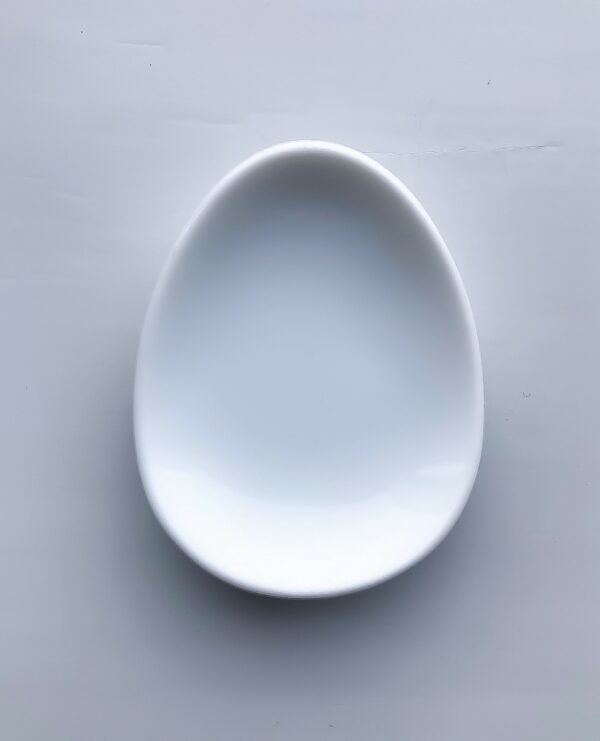 Hvid oval spisepindeholder