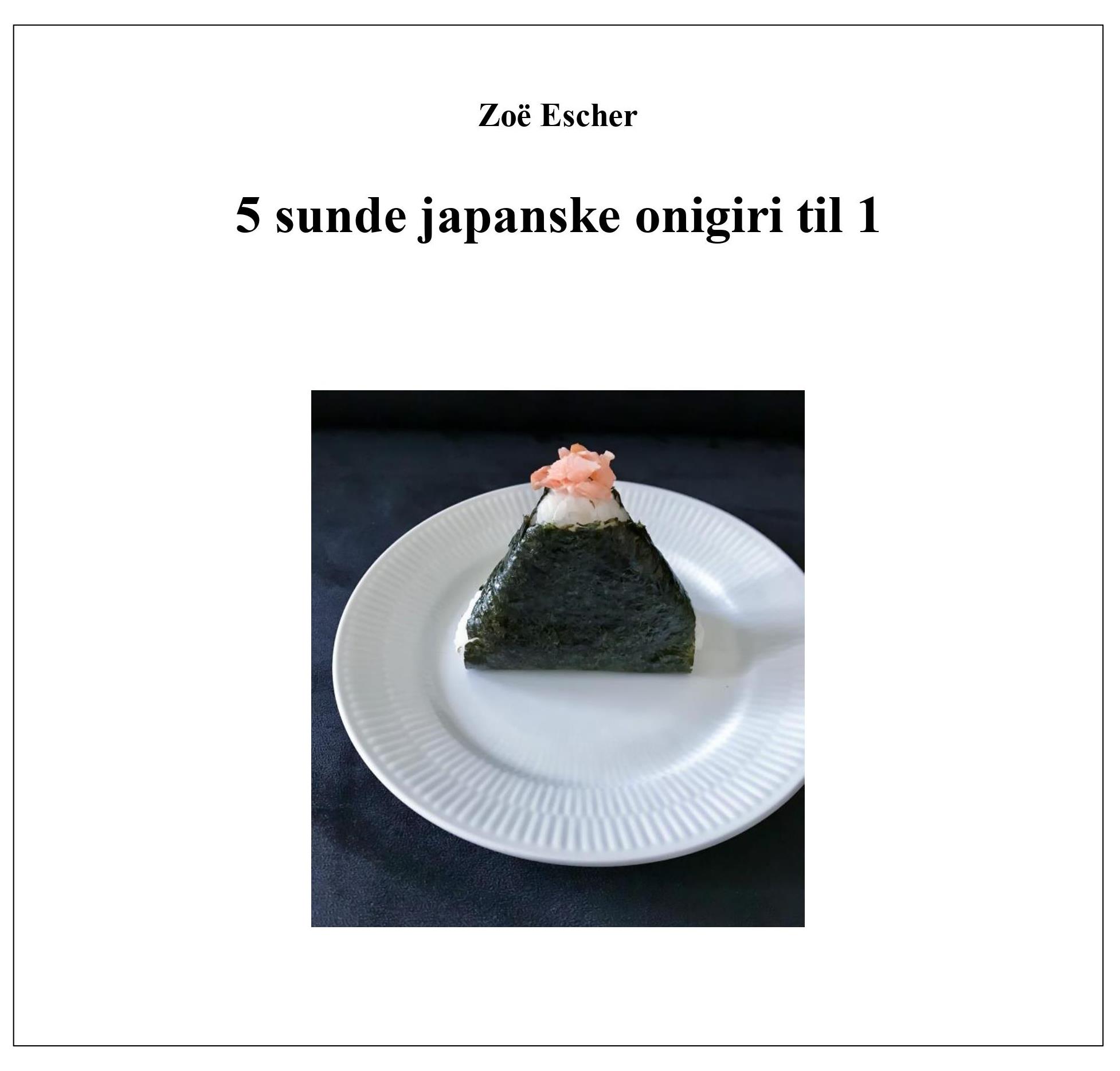 E-bog: 5 sunde japanske onigiri til 1- forside