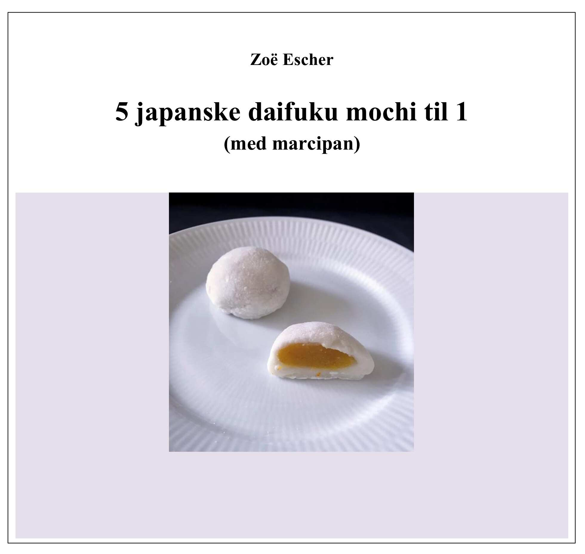 5 japanske daifuku mochi til 1